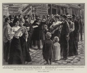 The French Elections, singing the Praises of a Paris Candidate by Georges Redon